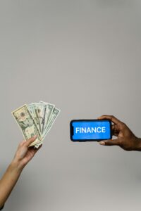 Contrasting traditional cash with digital finance concept.